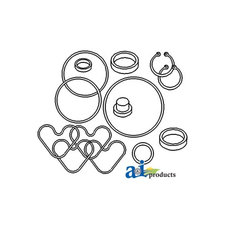 A & I Products Seal Kit, Power Steering Pump 5" x4" x0.5" A-1810839M92